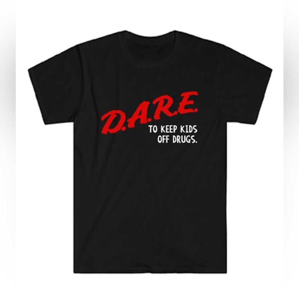 DARE To Keep Kids Off Drugs Men's Black T-Shirt